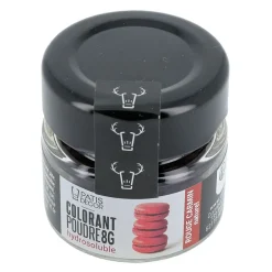 Colorant poudre hydrosoluble rouge carmin naturel 8 g