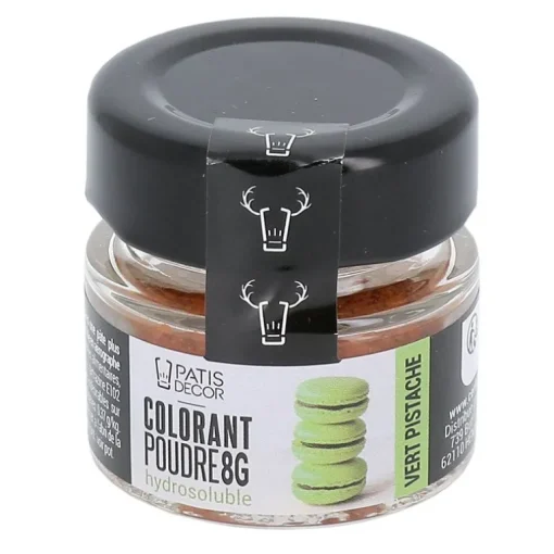 Colorant poudre hydrosoluble vert pistache 8 g