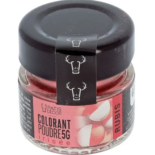 Colorant poudre irisé rouge rubis 5 g