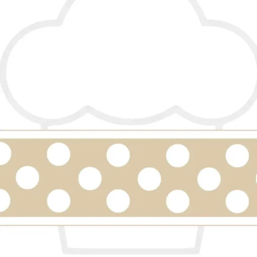 Contour de gâteau individuel crème pois blancs 45 mm (10 m)