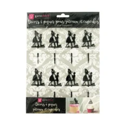 Cupcake Toppers Déclaration (x 8)