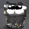 Cupcake Toppers Moustache "Bonne Fête" (x 2)
