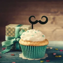 Cupcake Toppers Moustaches (x 8)