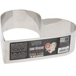 Cœur à mousse inox H 4,5 cm L 16 cm