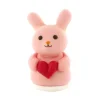 Décor comestible Lapin Rose Coeur 4,5 cm