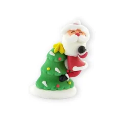 Décor comestible Père Noël sur sapin