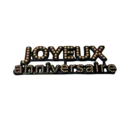 Décor Joyeux anniversaire noir (x144)