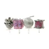 Décors assortis rose argent à piquer sur bûches (x24)