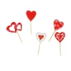 Décors coeurs sur pique en bois (x50)