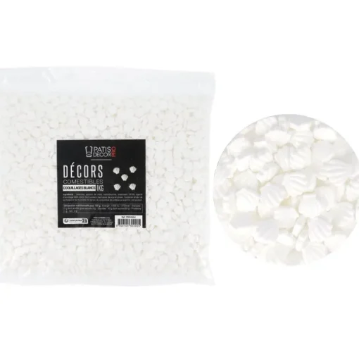 Décors comestibles coquillages blancs 1 kg