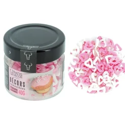 Décors comestibles cœurs ajourés 40 g