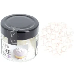 Décors comestibles cœurs blancs 50 g