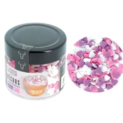 Décors comestibles cœurs pastel 50 g