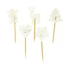 Décors de Noël en bois vintage pailleté (x50)
