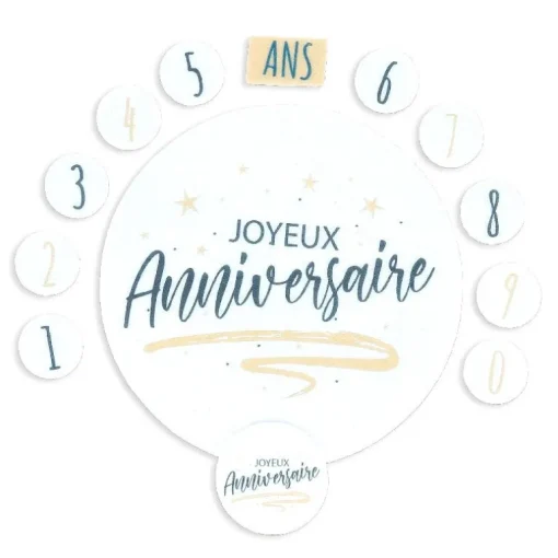 Décors en azyme assortis thème anniversaire n°1