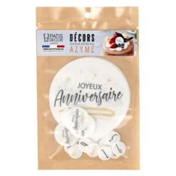 Décors en azyme assortis thème anniversaire n°1