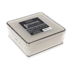 9 Découpoirs carrés lisse assortis
