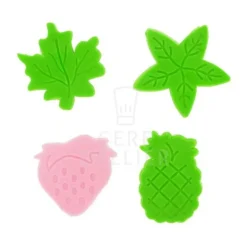Découpoirs éjecteurs fruits assortis Patisdécor (x 4)