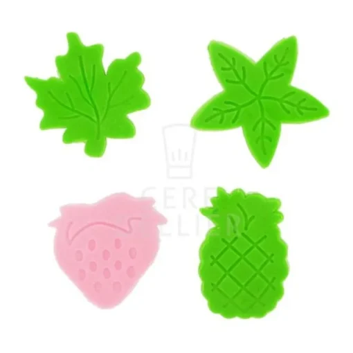 Découpoirs éjecteurs fruits assortis Patisdécor (x 4)