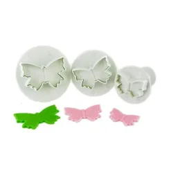 Découpoirs éjecteurs Papillons assortis Patisdécor (x 3)