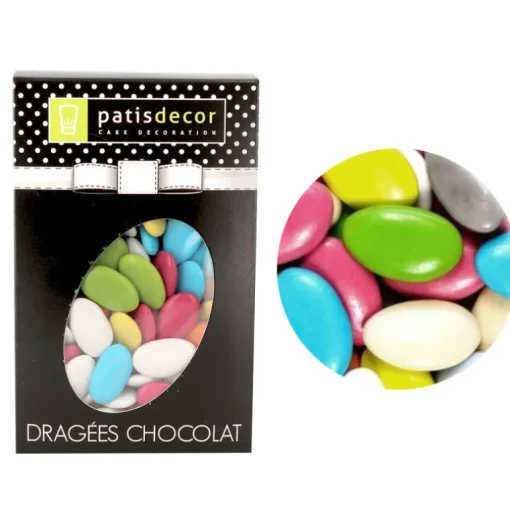 Dragées chocolat multicolores Patisdécor 500g