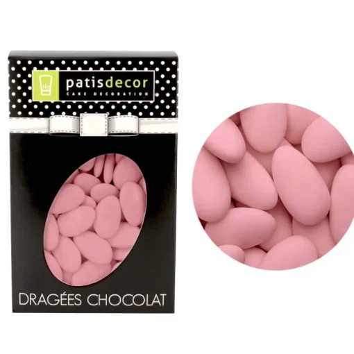 Dragées chocolat Rose Nacre Patisdécor 500 g