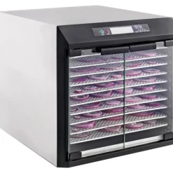 Déshydrateur électrique inox à fruits et légumes 10 plateaux portes en verre