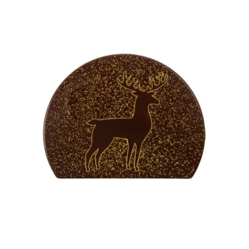 Embouts de bûches chocolat silhouette renne (x40)
