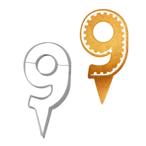Emporte-pièces cake topper "9"