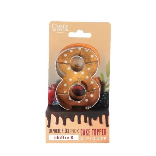 Emporte-pièces cake topper "8"