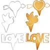 Emporte-pièces cake toppers thème Saint-Valentin (lot de 3)