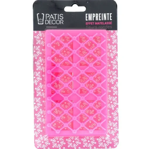 Empreinte effet matelassé fleurs rondes