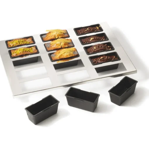 Exoglass plaque inox 400x300 de 15 cakes 9x4x4 cm