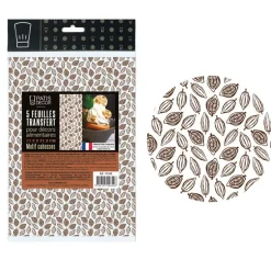 Feuilles transfert cabosses de cacao (x5)