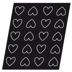 Flexipan 60x40 plaque de 20 coeurs 6,5x6 cm
