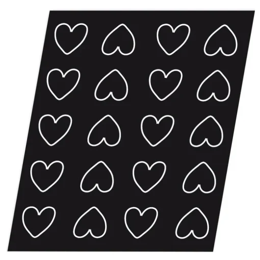 Flexipan 60x40 plaque de 20 coeurs 6,5x6 cm