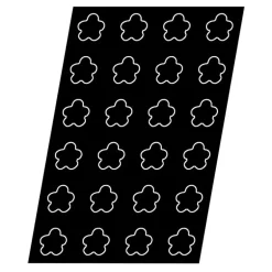 Flexipan 60x40 plaque de 24 fleurs 7,8x2 cm
