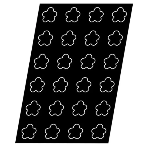 Flexipan 60x40 plaque de 24 fleurs 7,8x2 cm