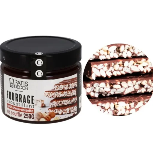 Fourrage croustillant goût choco-noisette riz soufflé - 250g