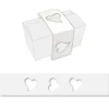 Fourreau motif cœur blanc pour ballotin 250g (x50)