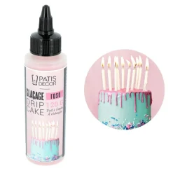 Glaçage pour drip cake rose 120 g