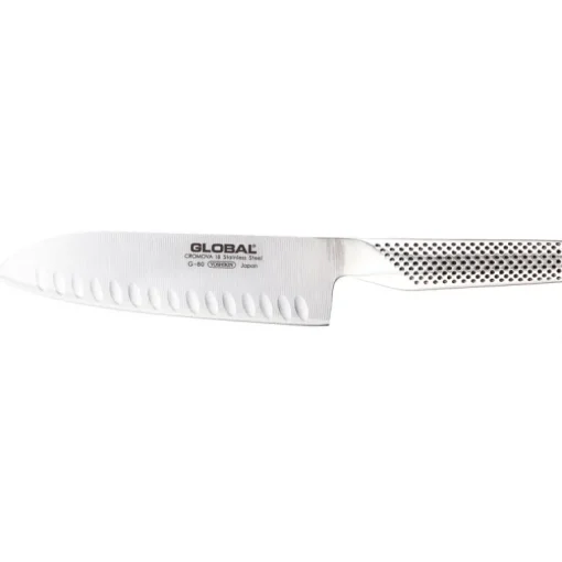 Global série G couteau santoku G80 alvéolé 18 cm