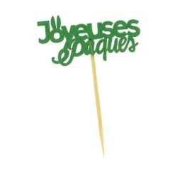 Inscription Joyeuses Pâques sur pique (x50)