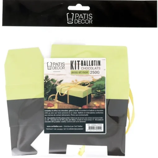 Kit ballotin chocolats anis / noir 375 g