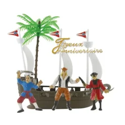 Kit décor gâteau bateau de pirates