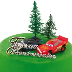 Kit décor gâteau voiture de course