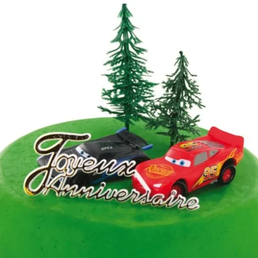 Kit décor gâteau voiture de course