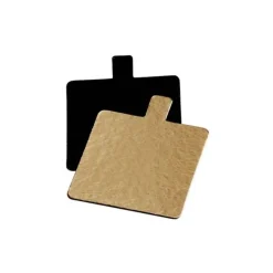 Languette carré carton Or / Noir 7 cm (x 200)