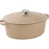 Le Chasseur cocotte ovale avec couvercle ""marron glacé"" 27 x 20 cm