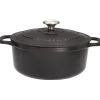 Le Chasseur cocotte ronde avec couvercle noire 14 cm